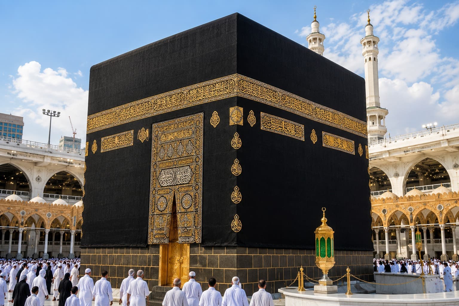 Makkah Holy Kaaba and pilgrims